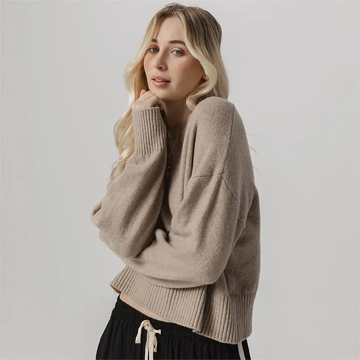 Evie Knit In Oat | Hoodies & Crews | Stirling Sports